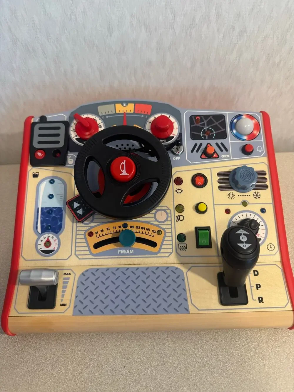 TOP BRIGHT Busy Board Fire Fighter Montessori Toddler Activity Sensory Toy New